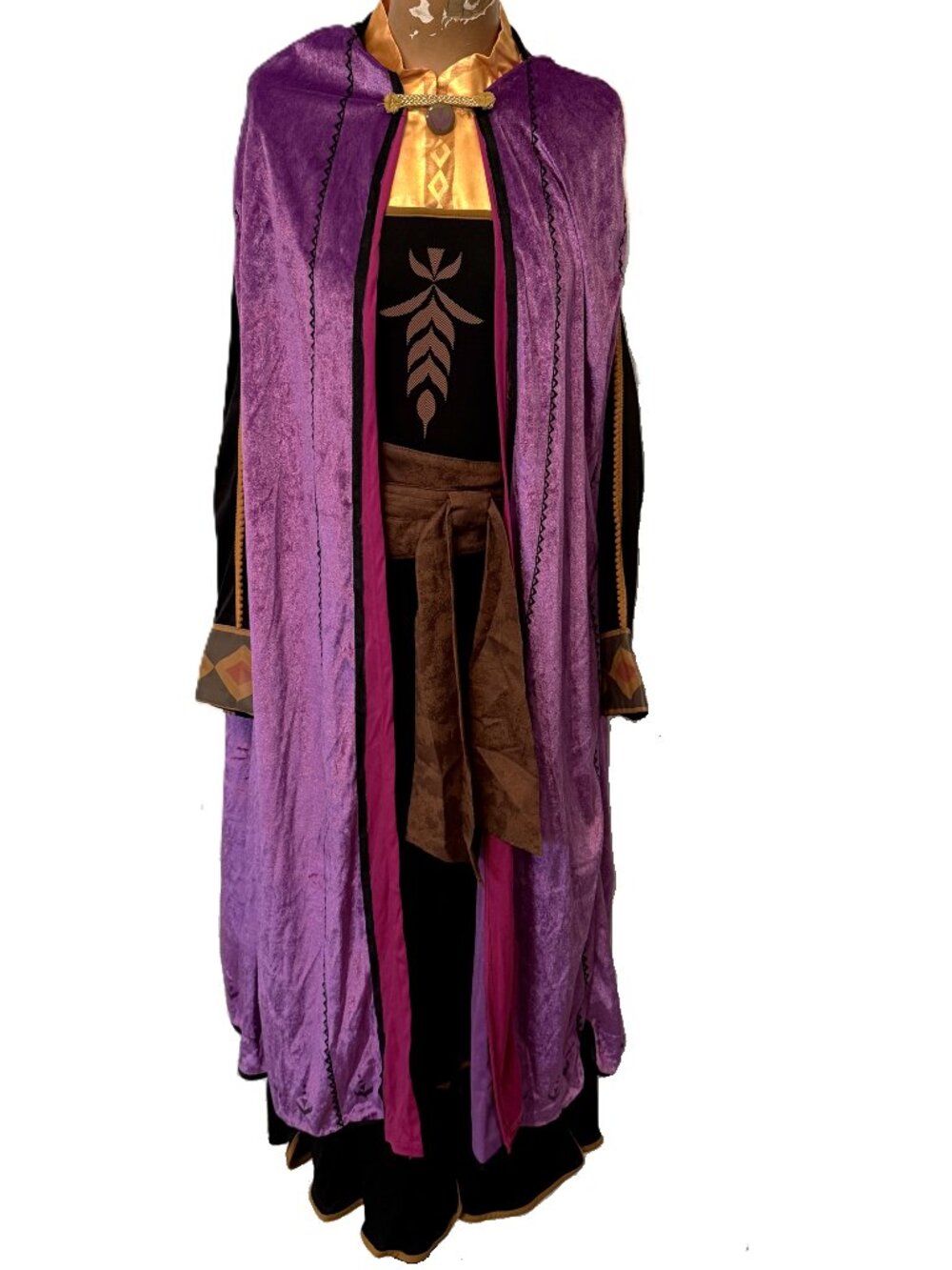 Frozen Ii Deluxe Anna Adult Costume Dress Cape Disguise Women Teen Medium 6-8
